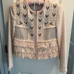 Rebecca Taylor Jacket in Shell Pink and Gray